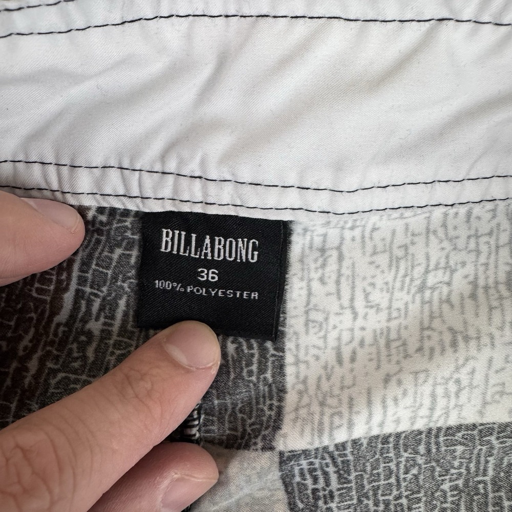 Billabong Men's Board Shorts Size 36 Checkered Logo Y2k - Picture 5 of 11